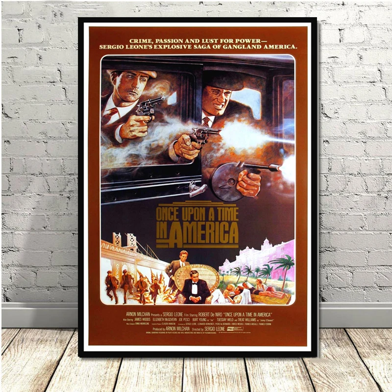 

Retro Vintage Once Upon a Time in America Classic Movie Poster Prints Painting Canvas Art Wall Pictures Living Room Home Decor