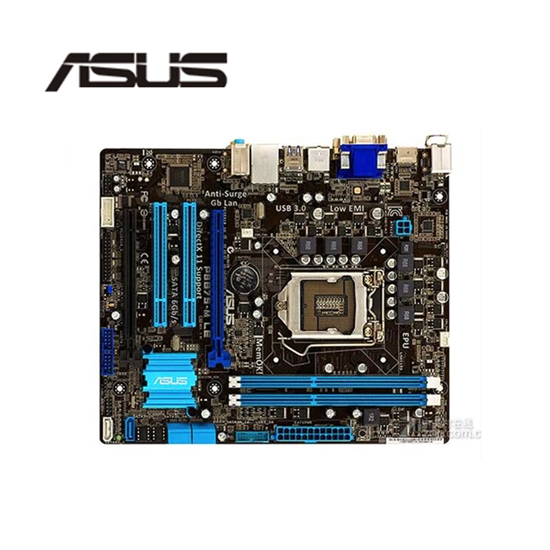 Для ASUS P8B75 M LE компьютерная материнская плата LGA 1155 DDR3 для Intel B75 настольная SATA II PCI E