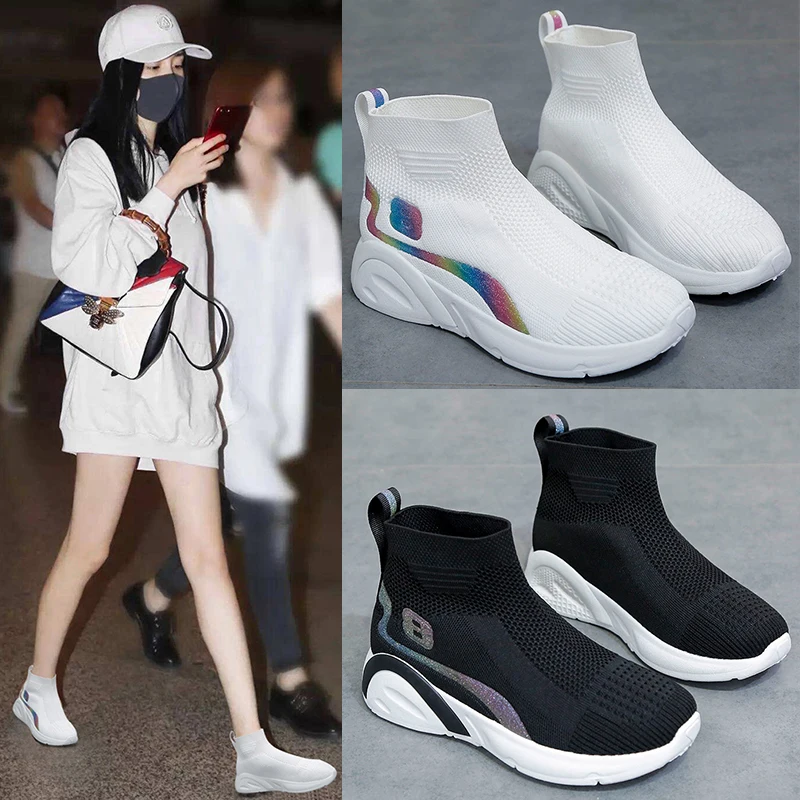 Дышащие носки из эластичной ткани женские уличные теннисные кроссовки на