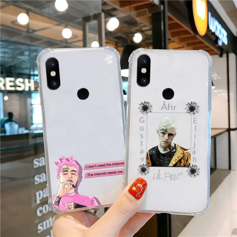 

Lil Peep Fashion design pattern Phone Case Transparent for Xiaomi cc max mix note 3 2 6 8 5 10 11 9 10 play x s se lite pro