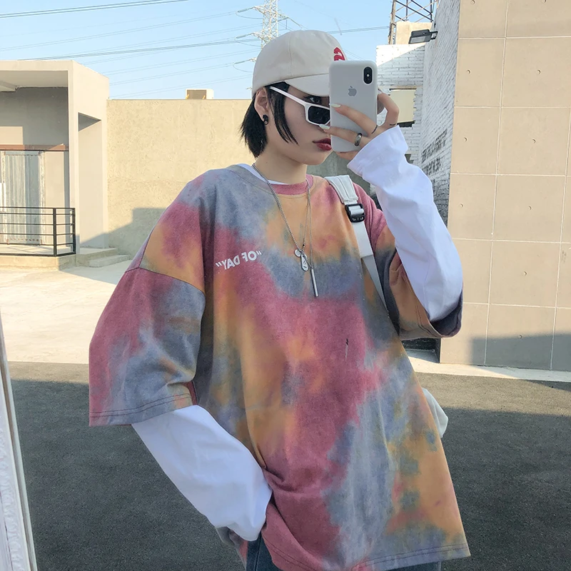 

Tie Dye T Shirt Women Summer Tops Casual Short Sleeve Ladies Tshirts Harajuku O-neck Female T-shirts Streetwear Fashion Tshirt