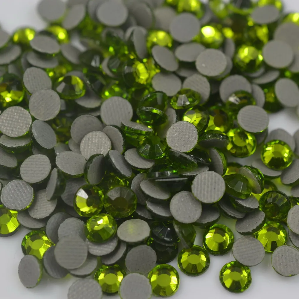 Korean Peridot Rhinestone SS6 to SS30 lead free crystals стразы и декорации hotfix flat back stone for clothing dress bags | Дом