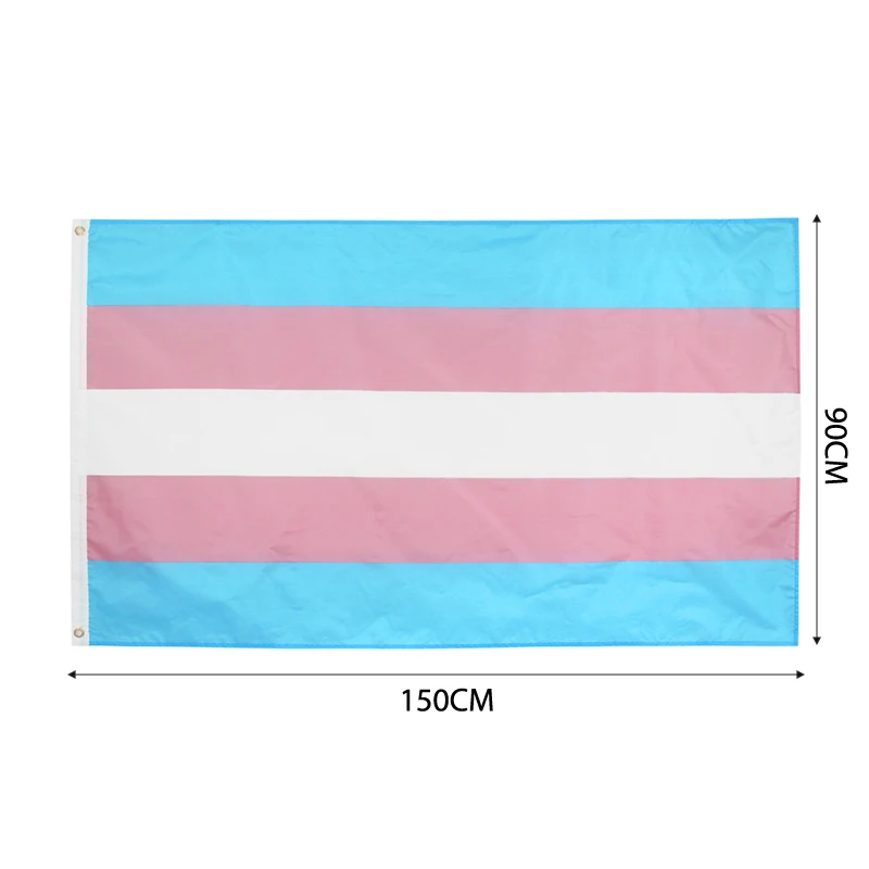 90x150cm Polyester Transgender Pride LGBT Trans Rainbow Flag | Дом и сад
