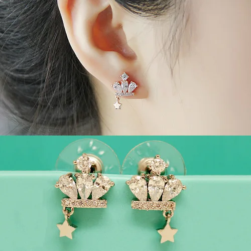 

Новый дизайн, свадебные ювелирные изделия, роскошные прозрачные циркониевые серьги, элегантные серьги-гвоздики из стерлингового серебра 925...