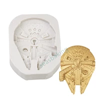 3d millennium falcon silicone fondant molds spaceship baby birthday cupcake cake decorating tools cookie candy chocolate mold
