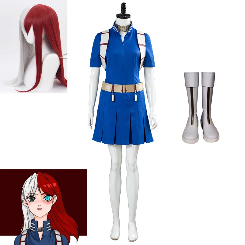 Аниме Boku no Hero academic Карнавальный костюм My Todoroki Shoto Комбинезоны для девочек Женская