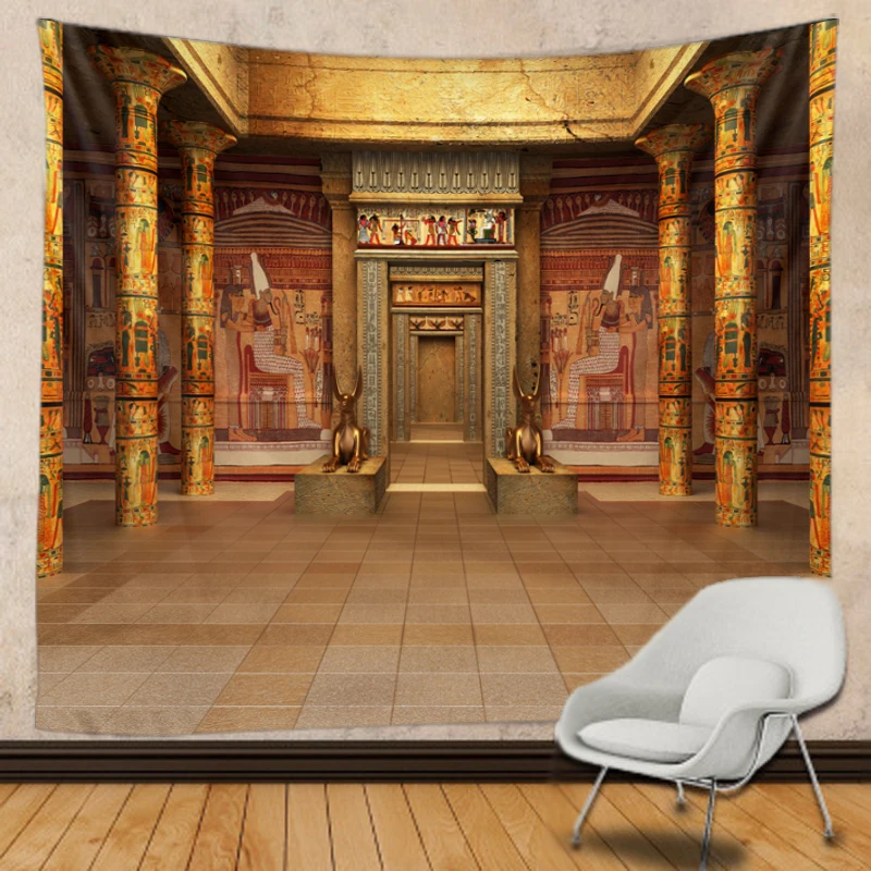 Древний Египетский строительный гобелен настенный полиэстеровый ретро-принт