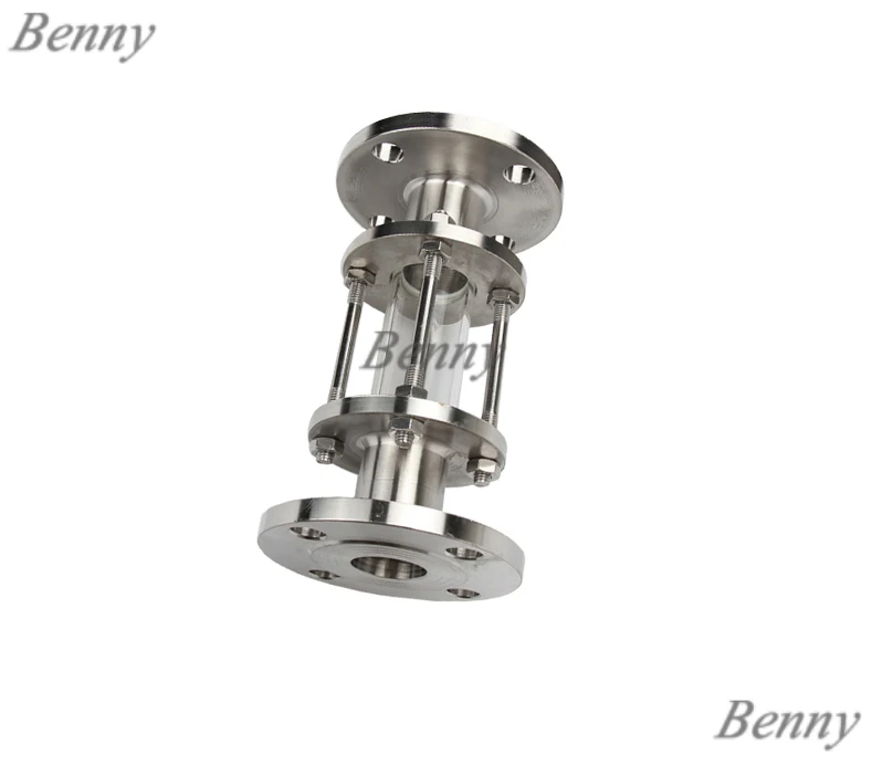 

304 Sanitary Flange Pipe Sight Glass Stainless Steel Flange Type Glass Pass-through Cup Polished DN50 65 80