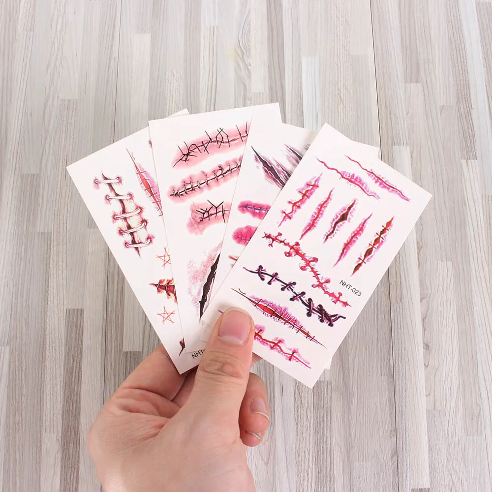 Новые искусственные временные татуировки с искусственной кожей кровавый макияж