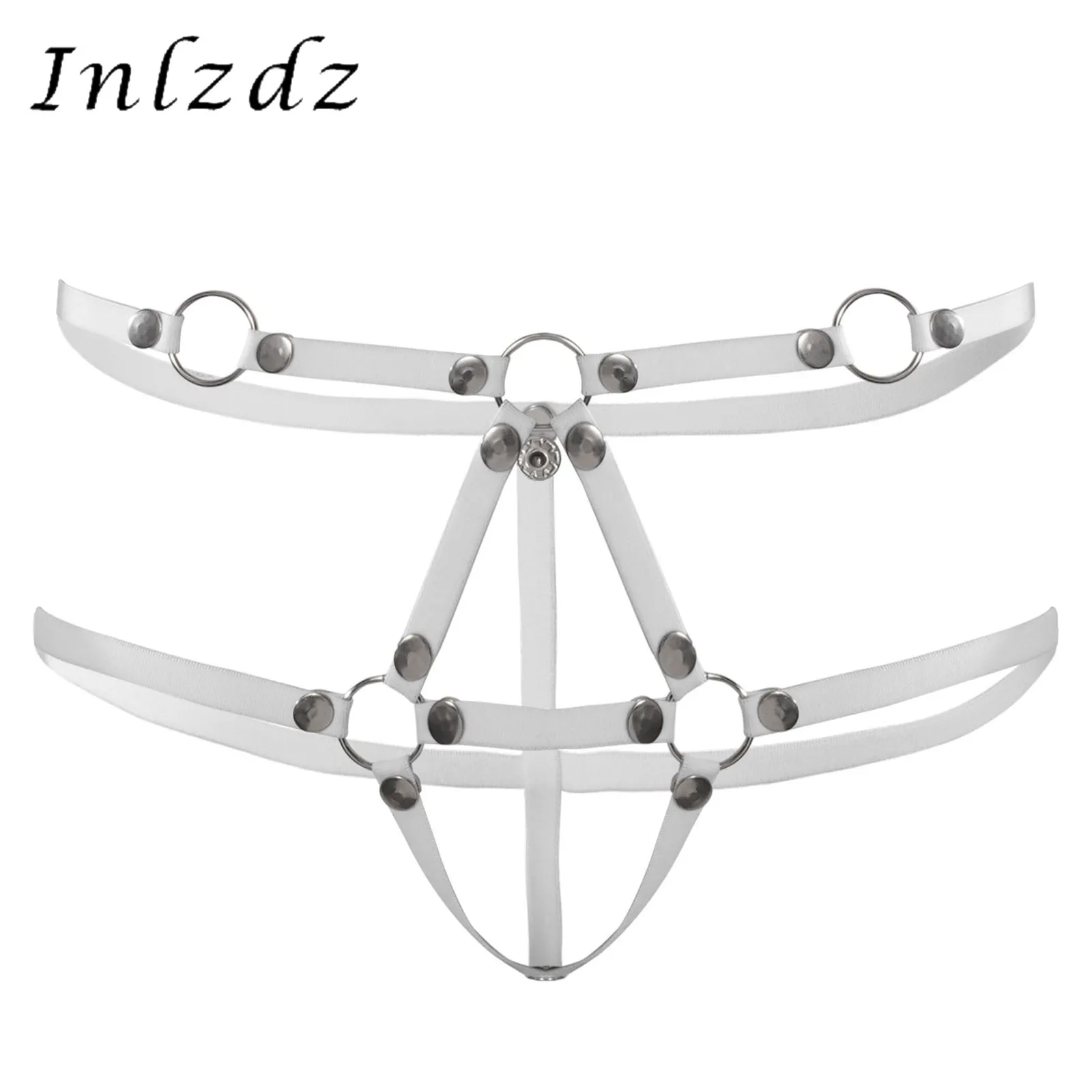 Мужское нижнее белье G стринги трусы с заклепками и вырезами эластичные микро Т