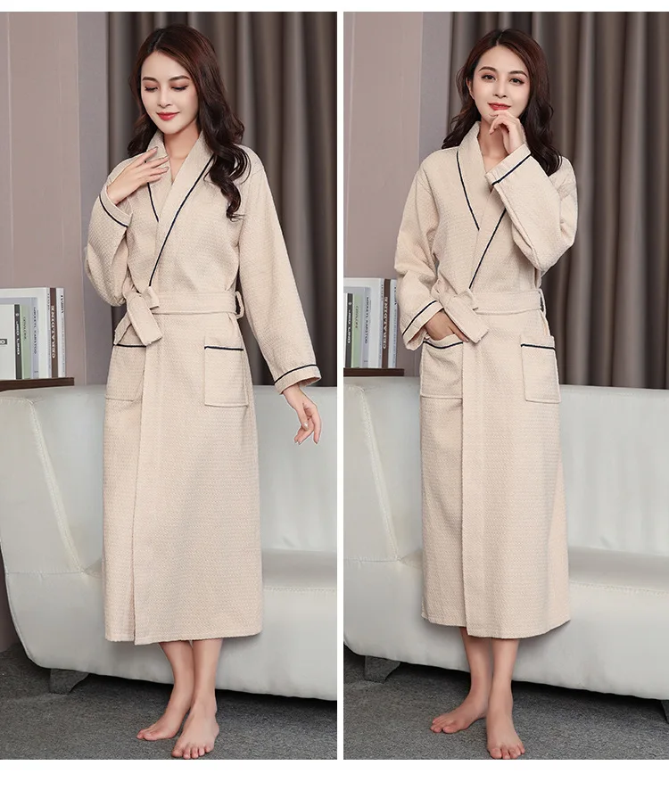 Халат Woemn хлопковый вафельный впитывающий большого размера 110 кг|Халаты| |