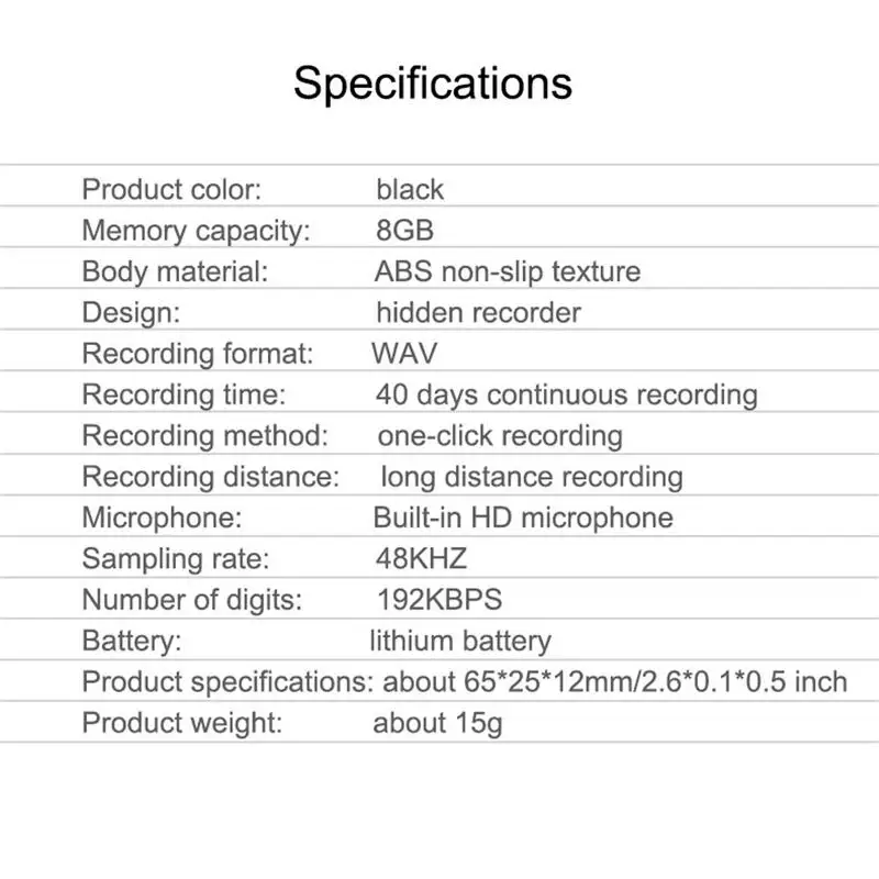 

OCKERED Professional Smart Digital Voice Recorder Mini Recorder 500 hours recording long standby MP3 Player Voice Recorder