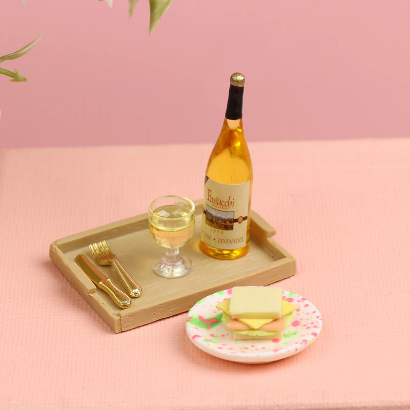 

1Set 1/12 Dollhouse Miniature Afternoon Tea Set Kitchen Accessories Play Food Toy Pretend Play