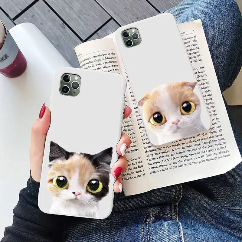 

Siamese cat Phone Case Candy Color for iPhone 6 6S 7 8 11 12 XS X SE 2020 XR mini pro Plus MAX Soft TPU mobile bags coque shell
