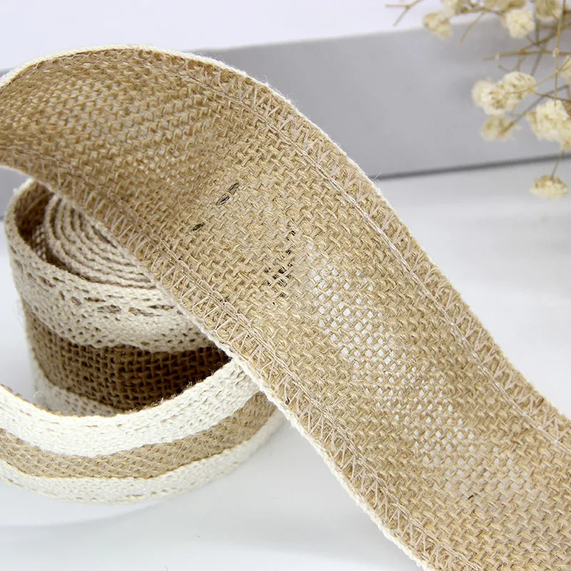 Лента из натуральной джутовой мешковины 2 м/рулон | Дом и сад