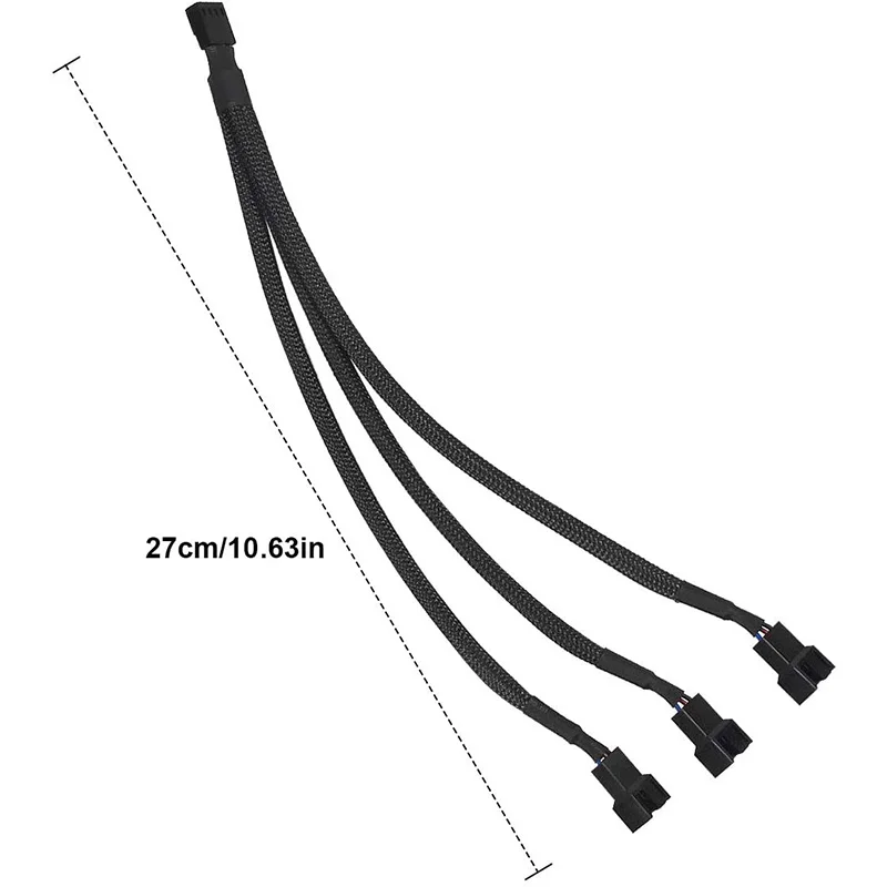 4 шт. ШИМ разветвитель вентилятора кабель адаптера разъем Pin 1 до 3 конвертер
