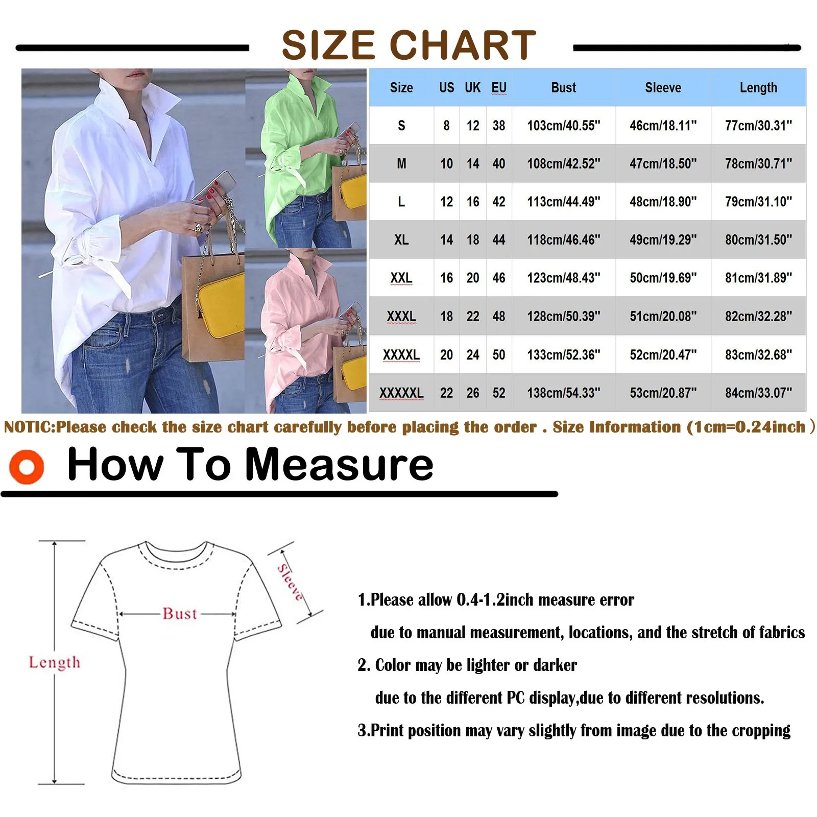 

Fashion Womens Solid Color V-Neck Shirts Casual Flared Sleeve Long Sleeved Top Casual Tshirt Women Basic Harajuku Soft T Shirt