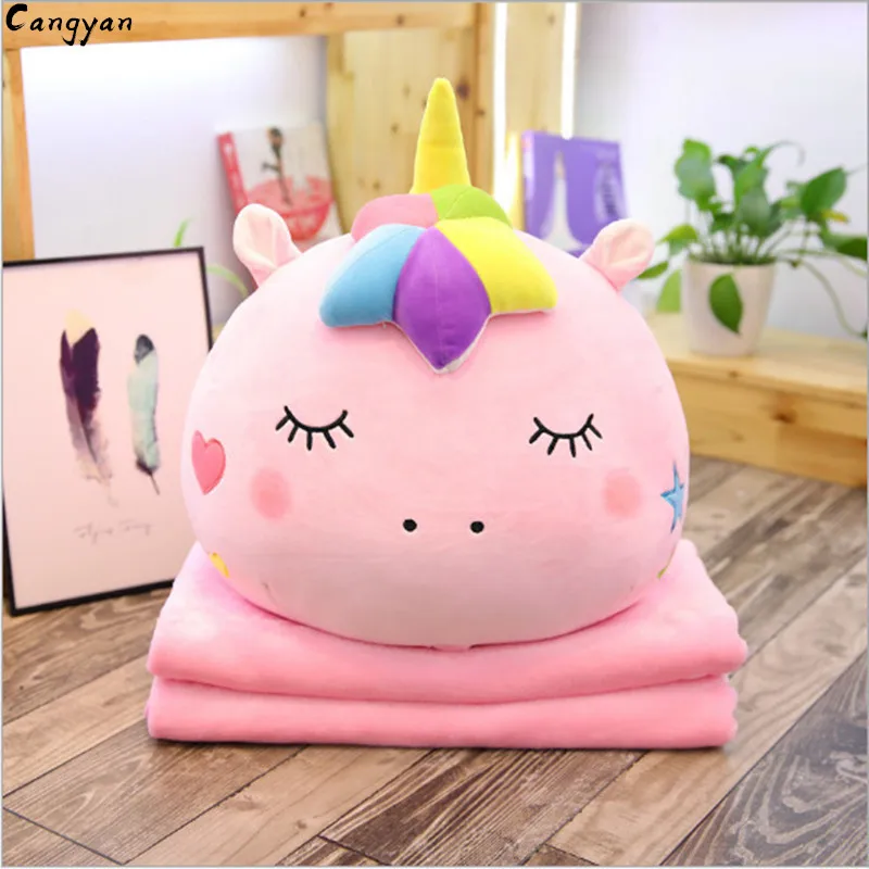 Креативный подарок Fat unicorn подушка единорог кондиционер одеяло плюшевая офисное