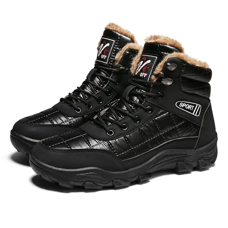 

Work Shoes Safety Boots 2021 Fashion Winter Plush Leisure Men Cotton Steel Toe High Top Boots Outdoor Safety Shoe botas hombre