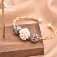 xlenag simple luxury geometric irregular pearl bangle bracelet set female open bracelet party birthday gift jewelry gb0932