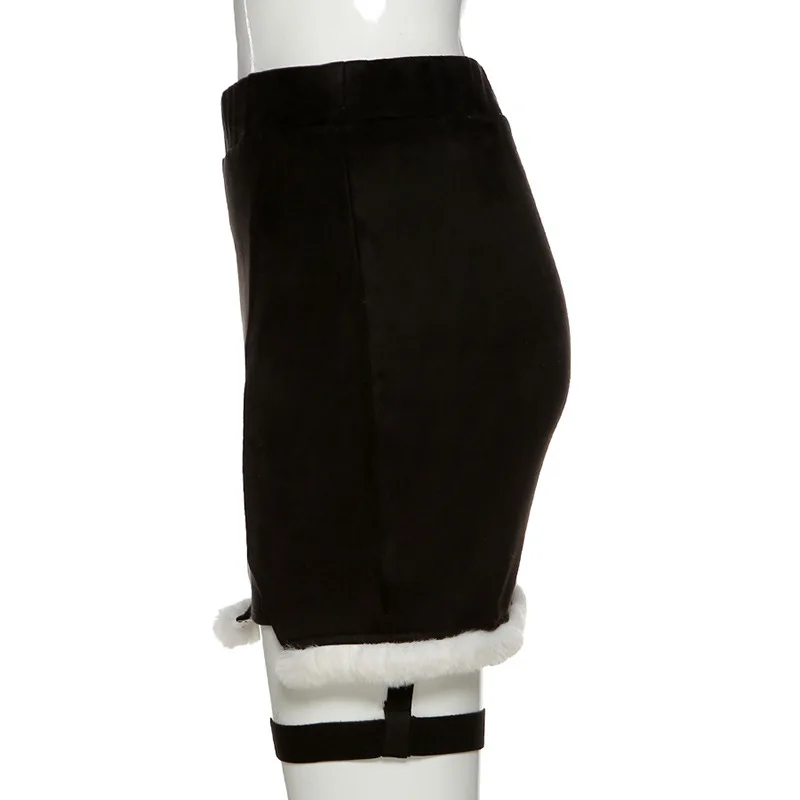 

2020 Winter New FASHION Women High Waist Bodycon Woolen Stitching Hem Slit Skirt