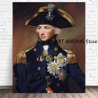 HD Печать лорд Нельсон Британский Королевский флот адмирал портрет настенное искусство на холсте живопись плакаты принты настенные картины декор для гостиной