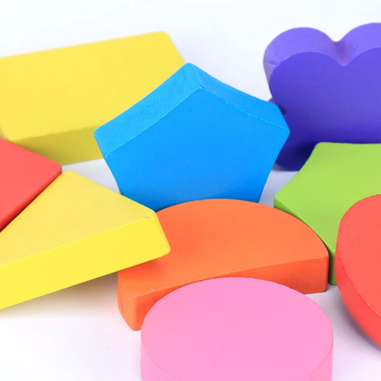 Top Quality Wooden Puzzle Kids Baby Early Educational Learning Toys for Children Geometric Shape Cognitive Board Wood Jigsaw