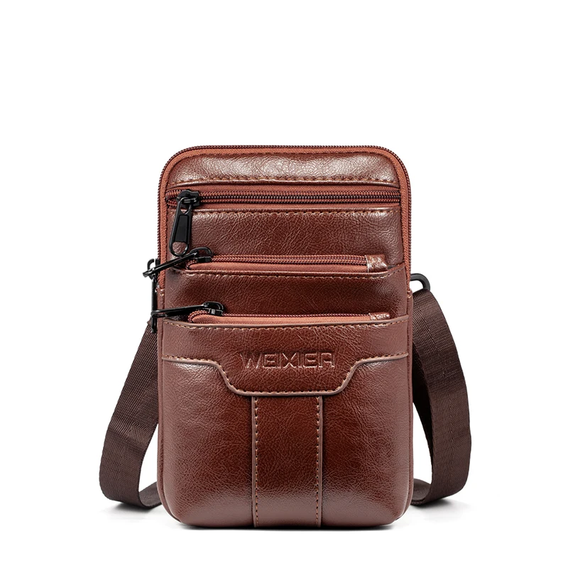 Сумка на плечо мужская из мягкого полиуретана повседневная многофункциональная