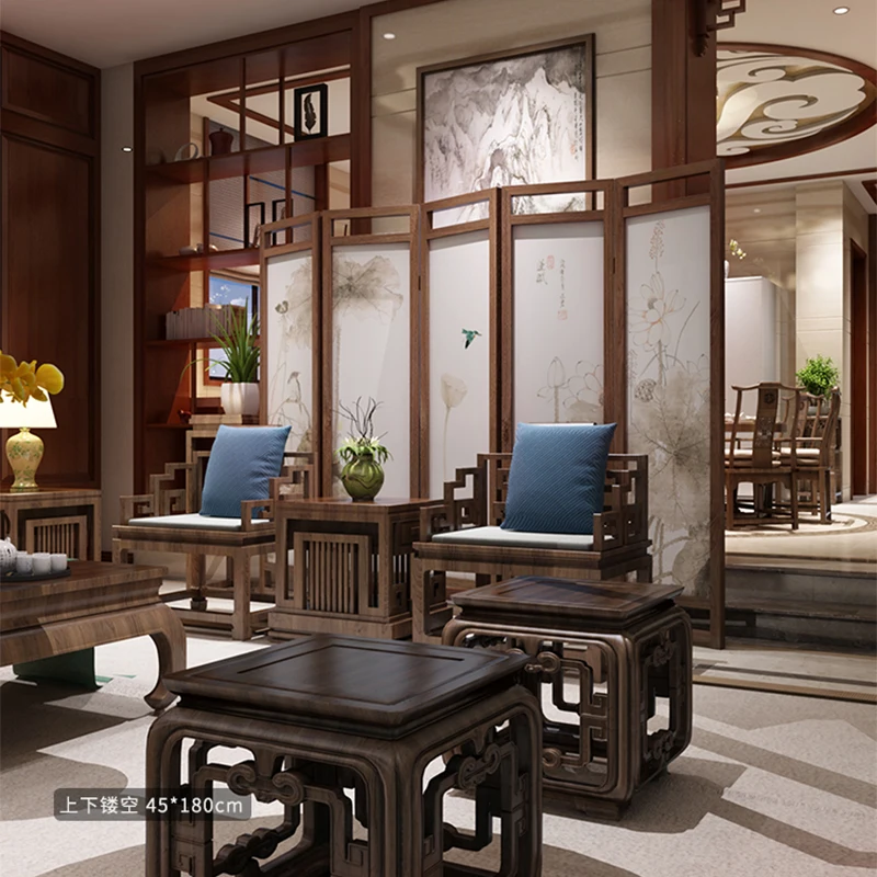 4 шт деревянные экраны перегородка для гостиной складной экран | Дом и сад