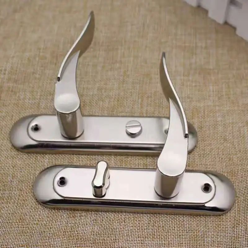 zinc alloy old bathroom door lock no key fix hole size 110 mm washroom door lock latch 1 set door fittings free global shipping