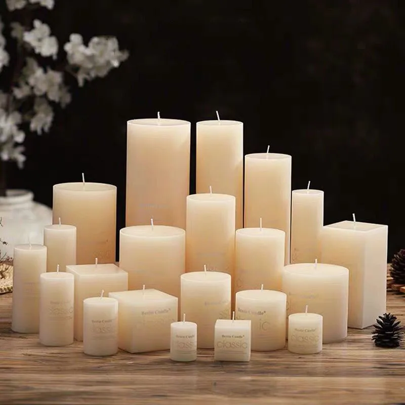 

7.5cm Large candle wedding decoration Classic Smokeless pillar candle Home decorative interior candles new year decoration house