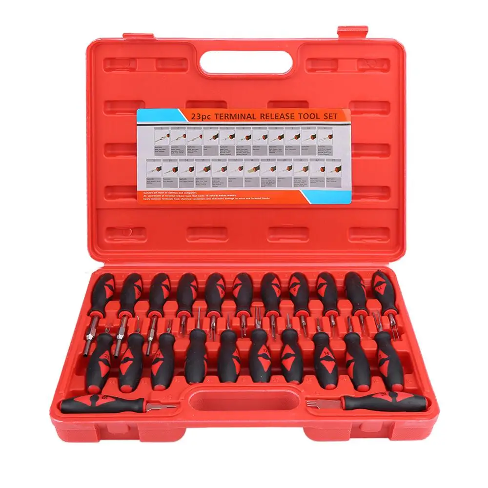 23pcs Car Universal Terminal Release Removal Tool Set Automotive Wiring Connector Crimp Pin Extractor For mechatronics | Инструменты