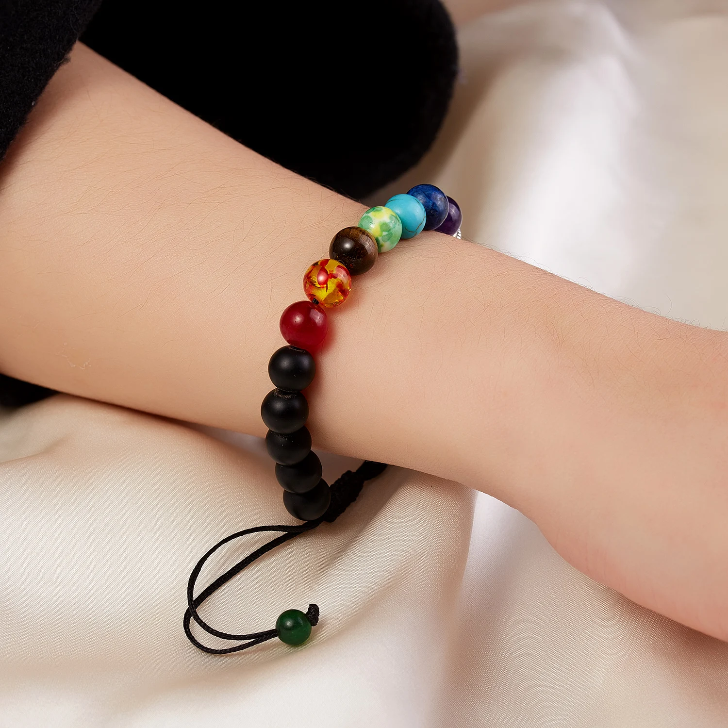 

7 Chakra Charms Lava Rock Beaded Bracelets For Men Women Natural Stone Beads Chain Fashion Handmade Jewelry Friends Lovers GIfts