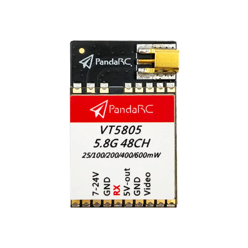 PandaRC VT5805 5 8G 48CH 25/100/200/400/600 передатчик mW FPV MMCX для дрона с дистанционным управлением |