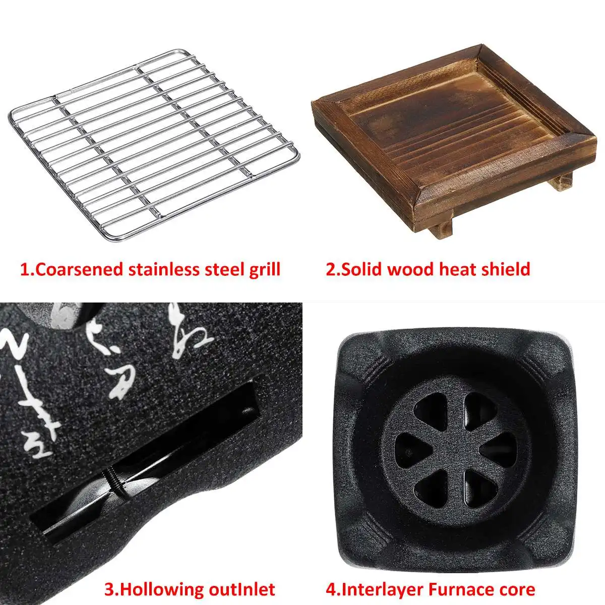 

S/M/L Portable Chinese Japanese Korean Barbecue Grill Food Carbon Furnace Stove Cooking Oven Alcoholic Roast Household BBQ Tools