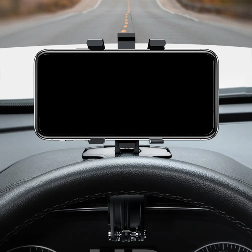 

Car Mount Phone Bracket 1200 Degree Rotation Mobile Phone Clip Car Center Console Hands-free Navigation Support Frame