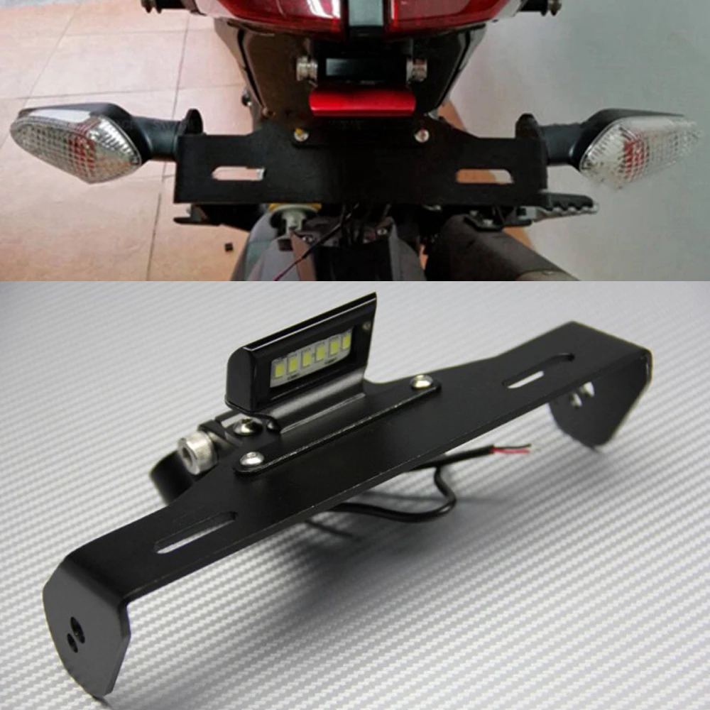 

Motorcycle License Plate Holder Bracket Fender Eliminator LED Light for Ducati Hypermotard 821 2018 Hyperstrada 939 SP Tail Tidy