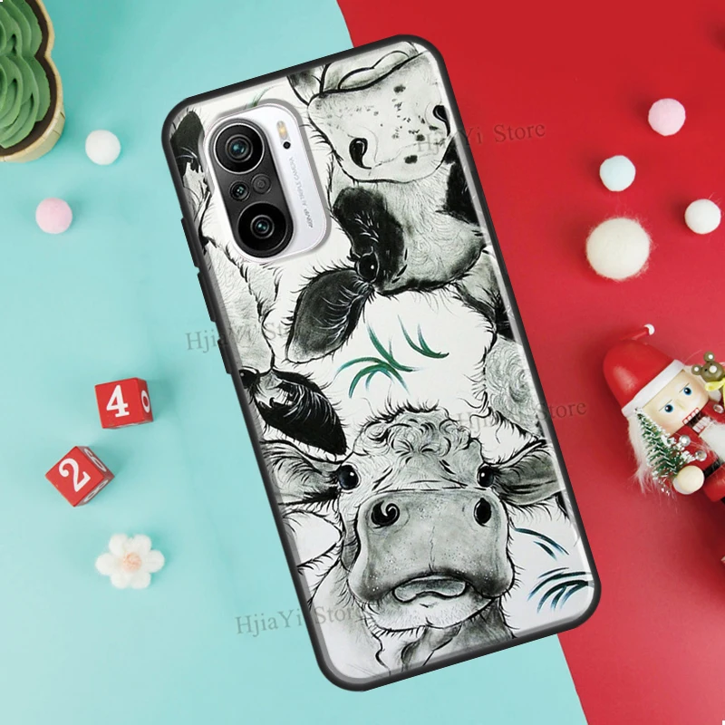 Милый коровья Moo чехол для Xiaomi 11T 12T Pro 12X 12 13 Lite Обложка POCO X5 X3 X4 F5 F3 F4 GT M5s C40