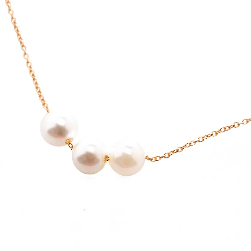 

temperament accessories pearl necklace female clavicle fine chain Pearl Ball Pendant Collares Clavicle Jewelry For Women