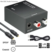 sgeyr digital to analog audio converter dac optical fiber toslink coaxial signal to rca rl audio converter spdif amplifier