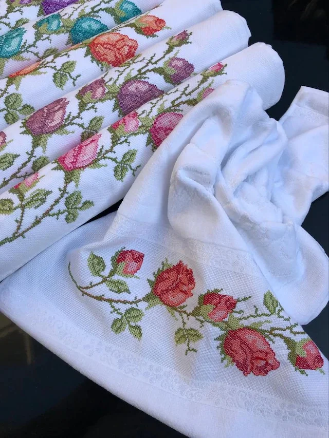 

ROI 6-PIECE 50*90 EMBROIDERED COTTON HAND TOWEL