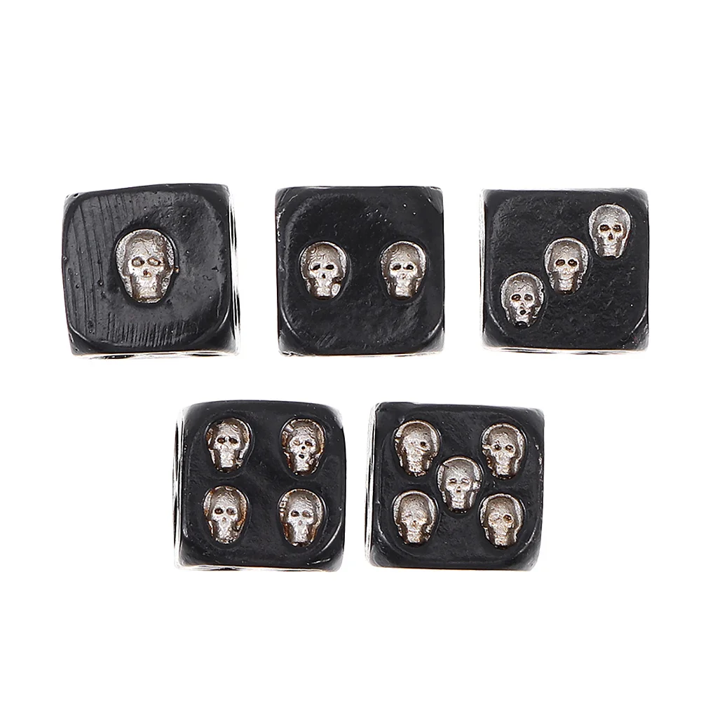 

5pcs Creative Game Dice Decor Dice Party Props for Home Bar (Black)