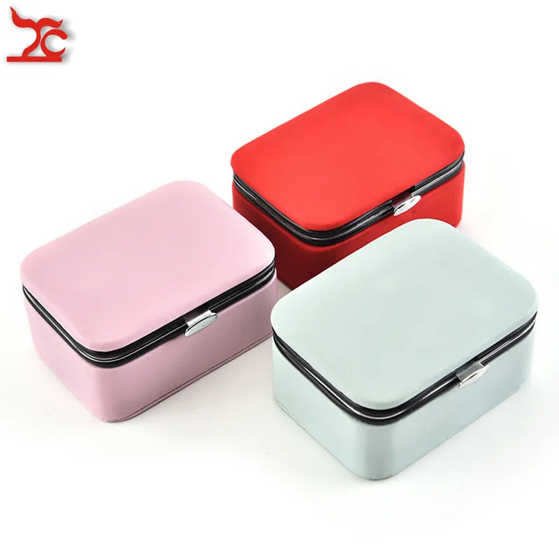 Модный Мини-органайзер для ювелирных изделий из искусственной кожи красный