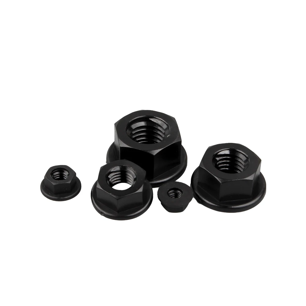 Фланцевая гайка нейлоновая пластиковая Шестигранная черного и белого цветов |