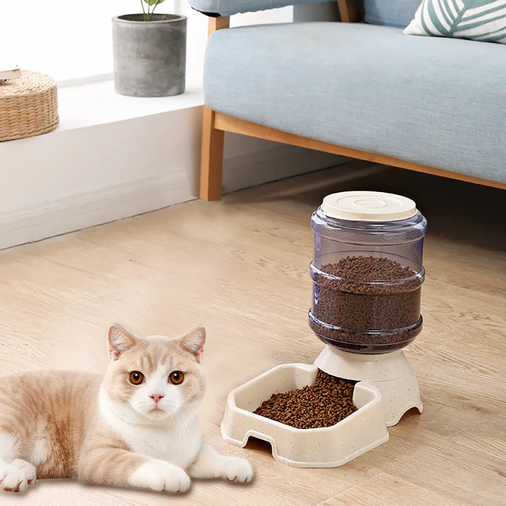 Кормушка для домашних питомцев 3 8 л черная/белая/серая|Кормление собаки| |