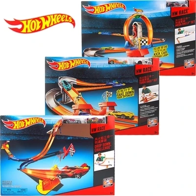 Hotwheels ECL 3 in 1 аксессуары для треков модель автомобиля поезд дети пластиковые