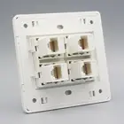 Настенная панель с одним разъемом и 124 портами, сетевая настенная крышка Ethernet LAN CAT6 RJ45, лицевая панель, стандартная 86 мм