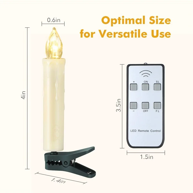 10 шт. светодиодные свечи беспламенная свеча с конической лампой беспроводной