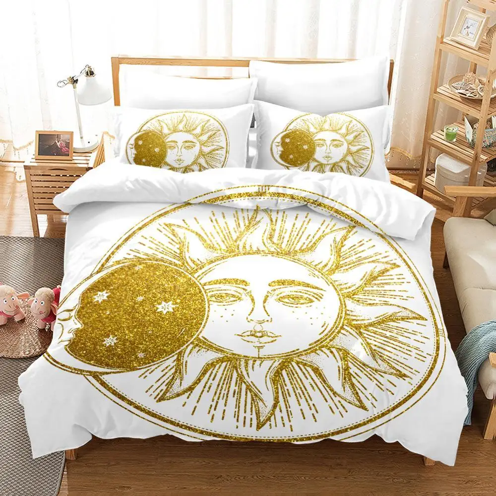 

50 Bedding Set King Gold Scorpion Queen Meteor Scorpio Duvet Cover Constellation Bed Sets Bohemian Print Black Bedclothes
