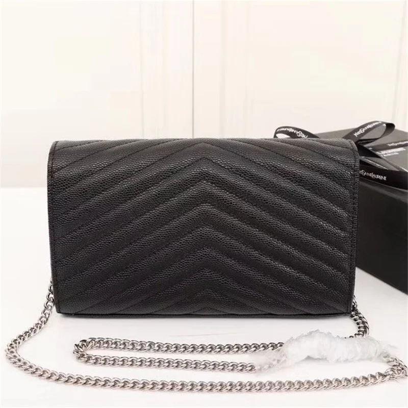 

Designer Small Leather Crossbody Bags for Women Luxury Ladies Brand Handbags and Purses Chains Lattice Shoulder Messenger Bag